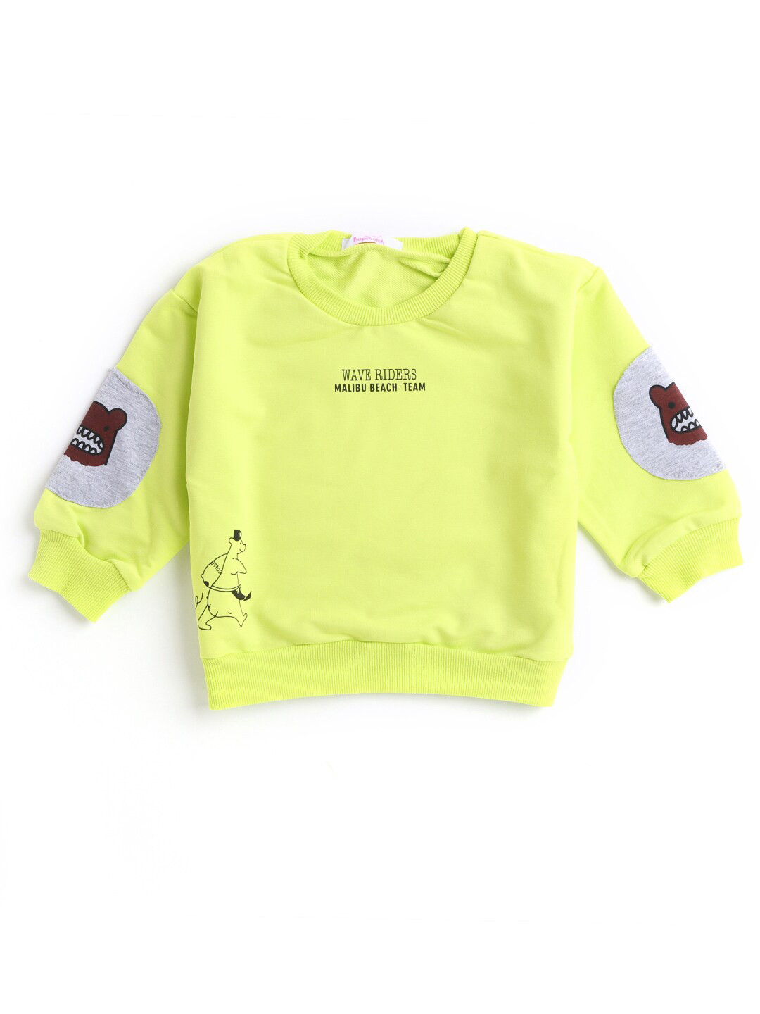 

Hopscotch Boys Lime Green Printed Sweatshirt