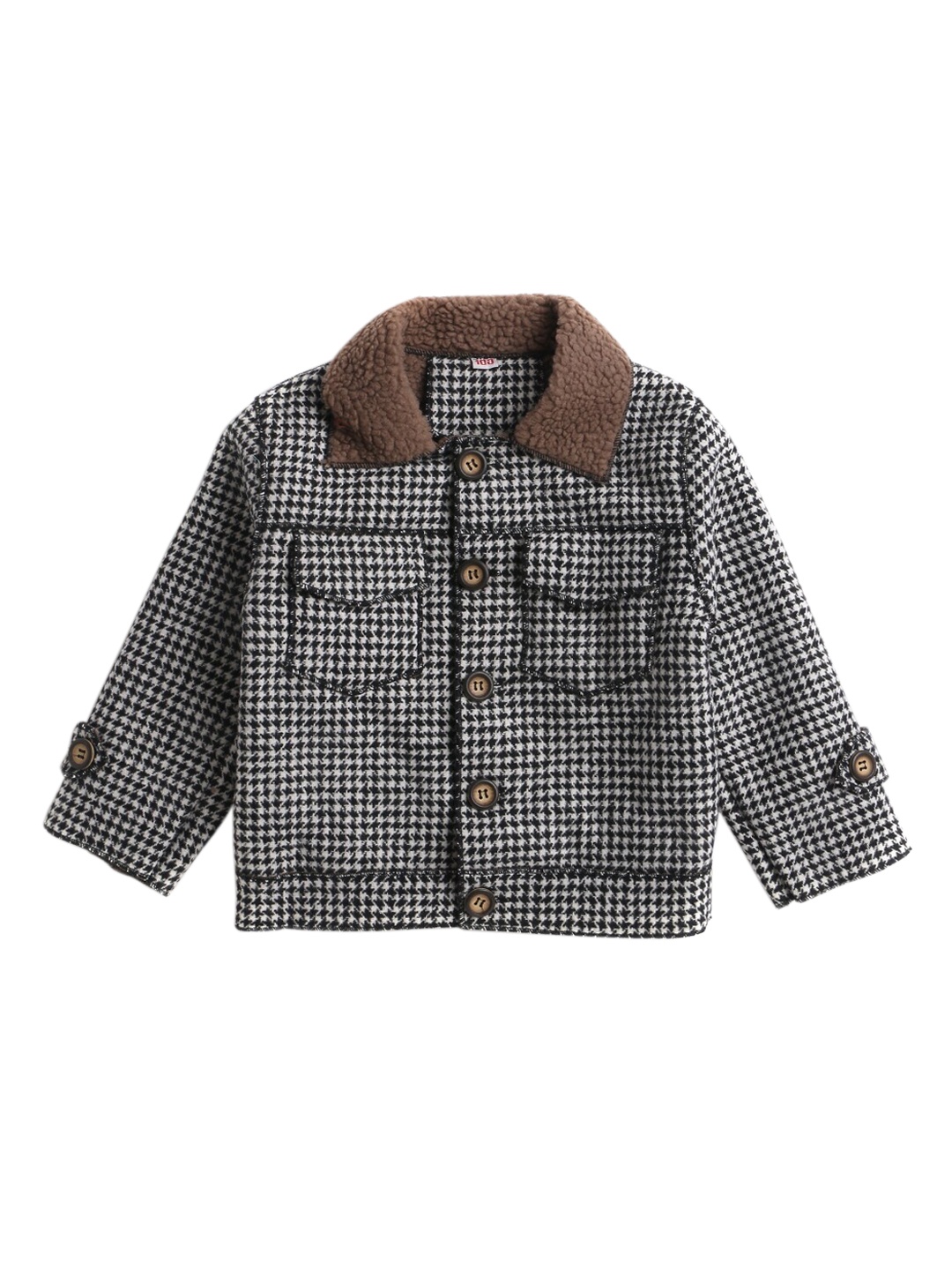 

Hopscotch Boys Multicoloured anthracite Checked Longline Puffer Jacket, Multi