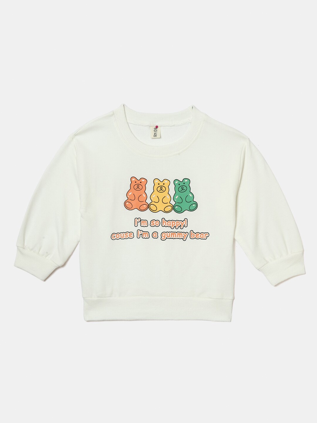 

Hopscotch Girls White Printed Sweatshirt