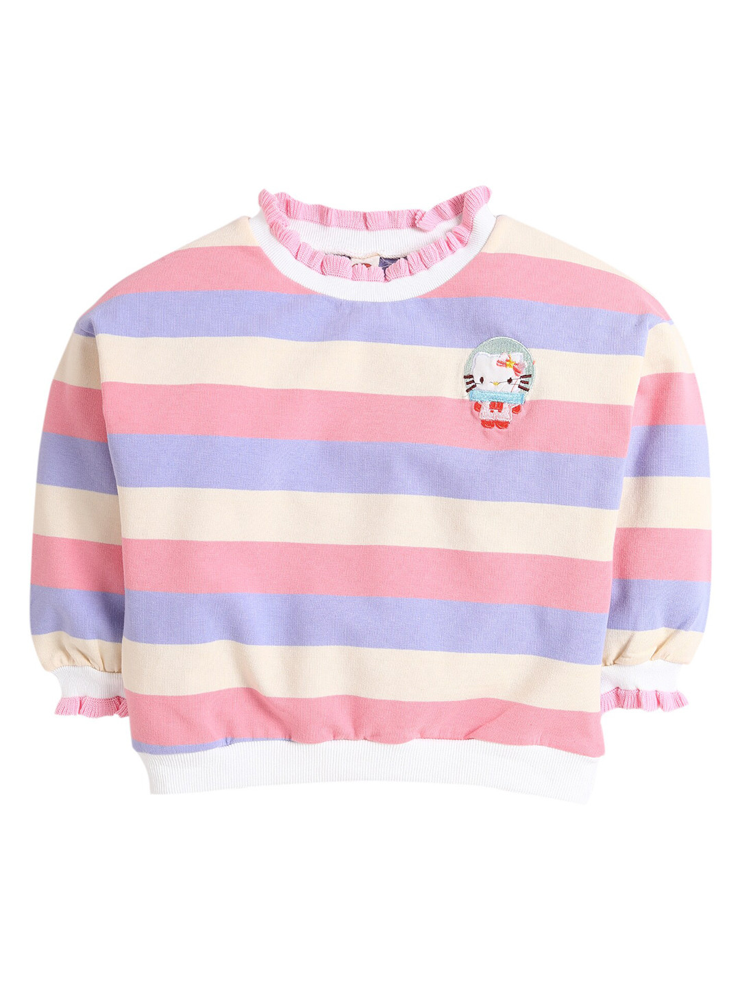

Hopscotch Girls Pink Colourblocked Sweatshirt