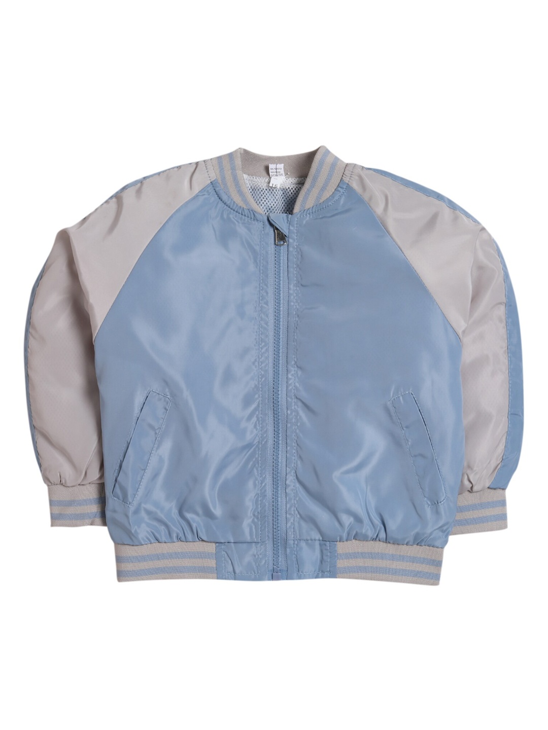 

Hopscotch Girls Blue & Grey Washed Colourblocked Tailored Jacket