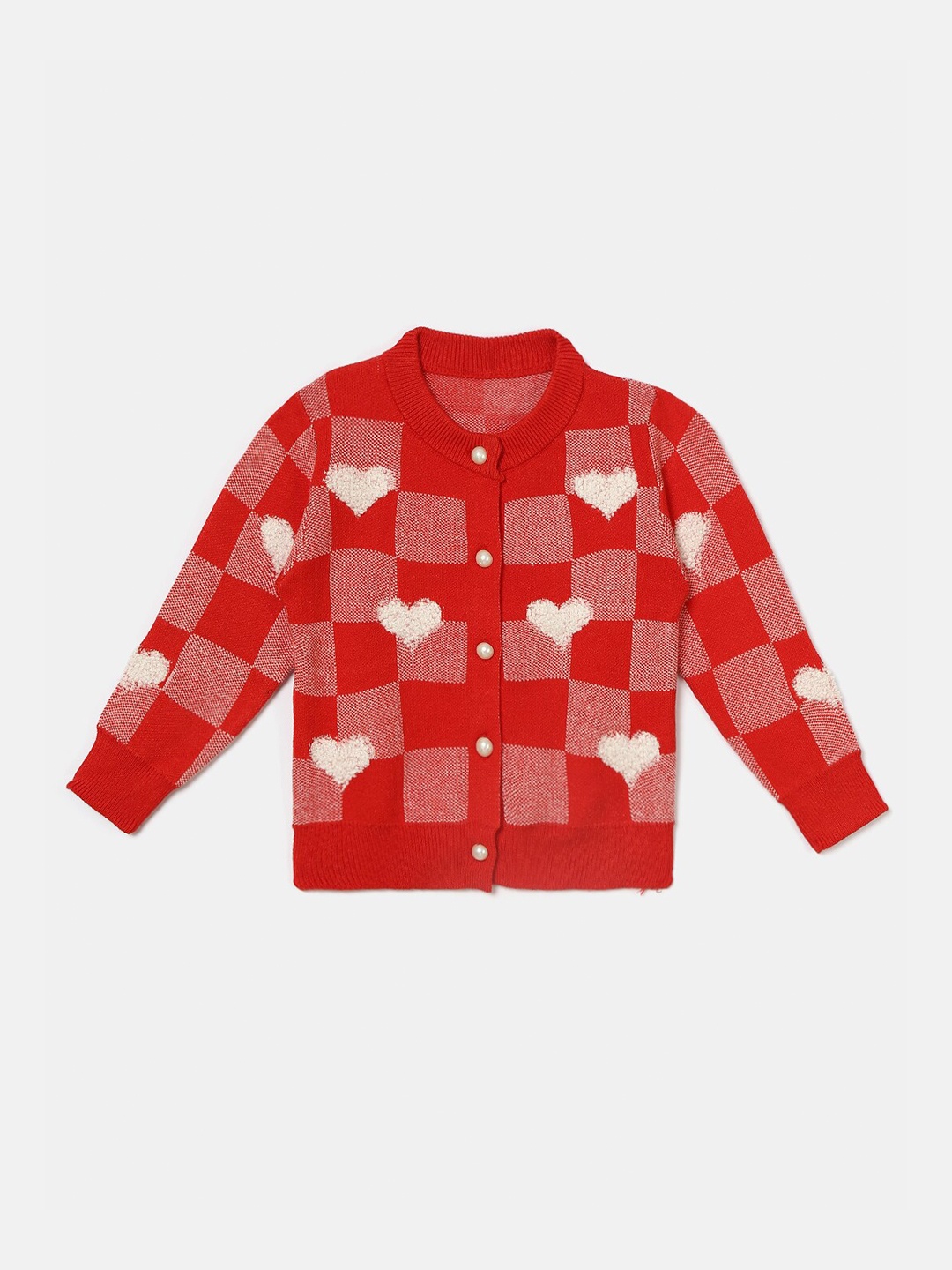 

Hopscotch Girls Red & White Speckled Cardigan