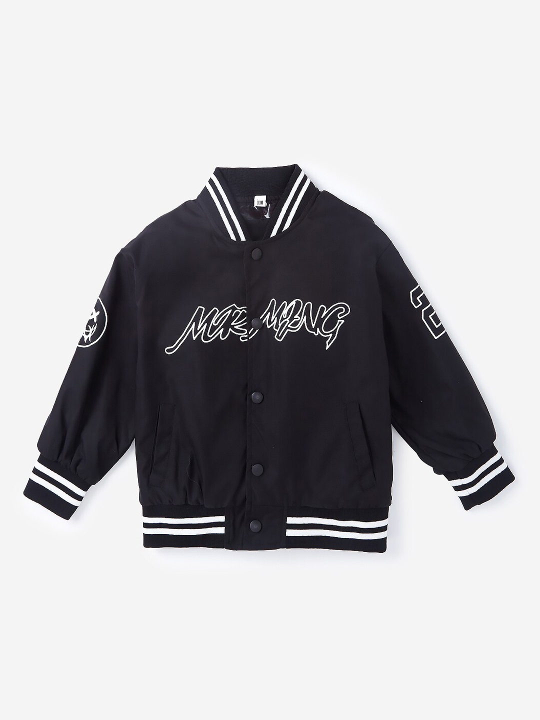 

Hopscotch Boys Black Checked Tailored Jacket with Embroidered