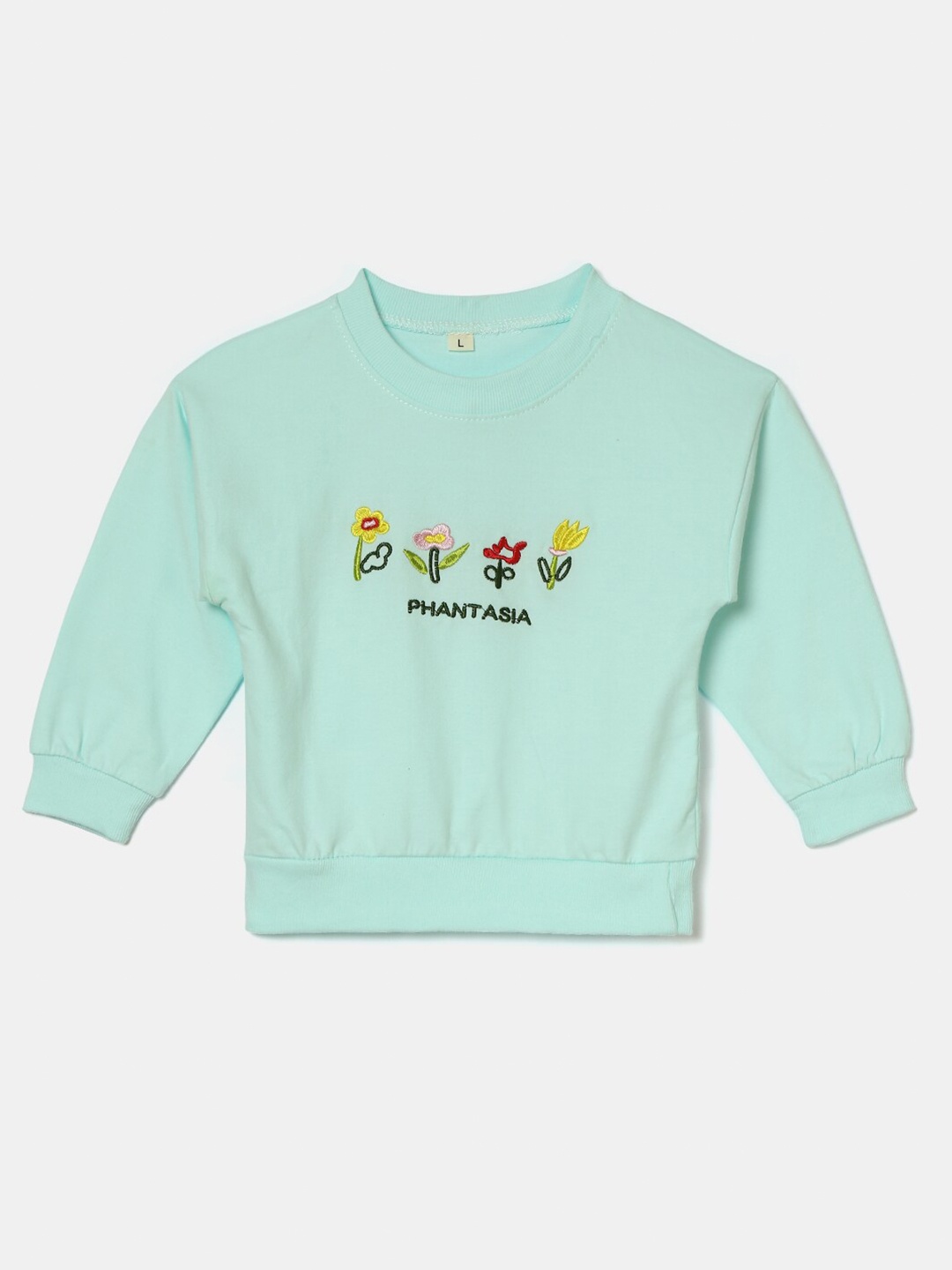 

Hopscotch Girls Blue Embroidered Sweatshirt