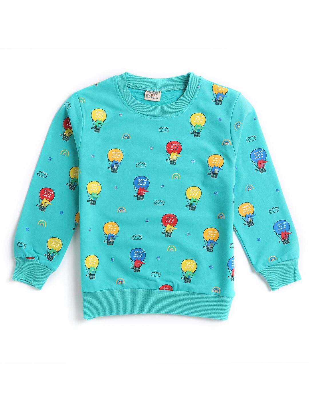 

Hopscotch Boys Blue Printed Sweatshirt