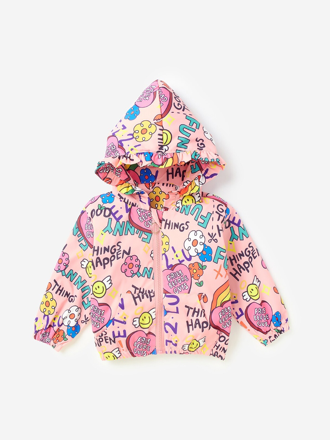 

Hopscotch Girls Pink Bomber Jacket