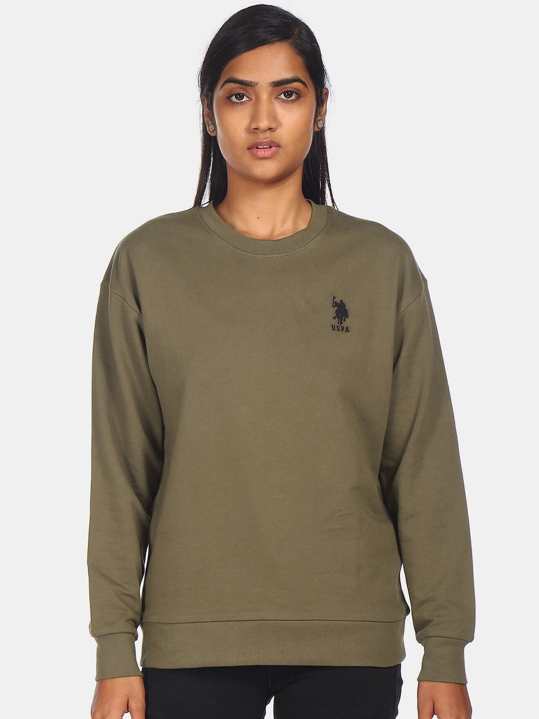

U S Polo Assn Women Grey Sweatshirt