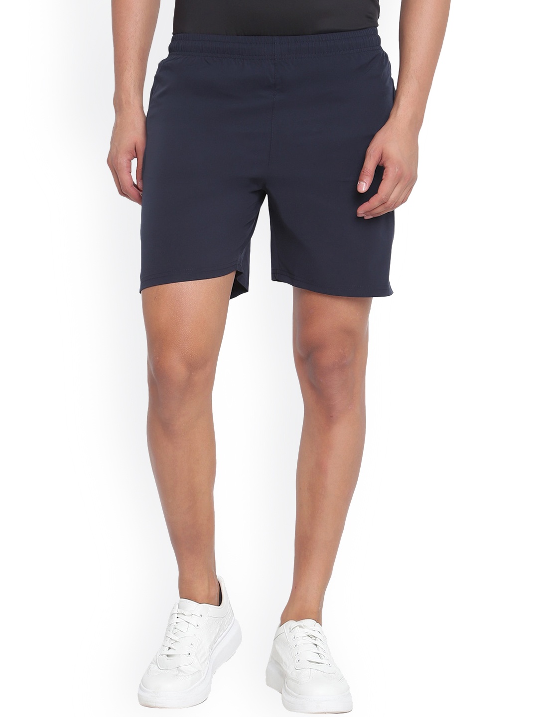 

Spolei Men Navy Blue Slim Fit Sports Shorts