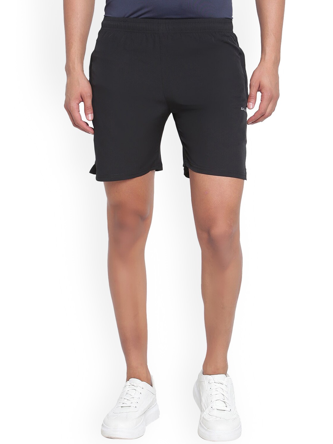 

Spolei Men Black Slim Fit Sports Shorts