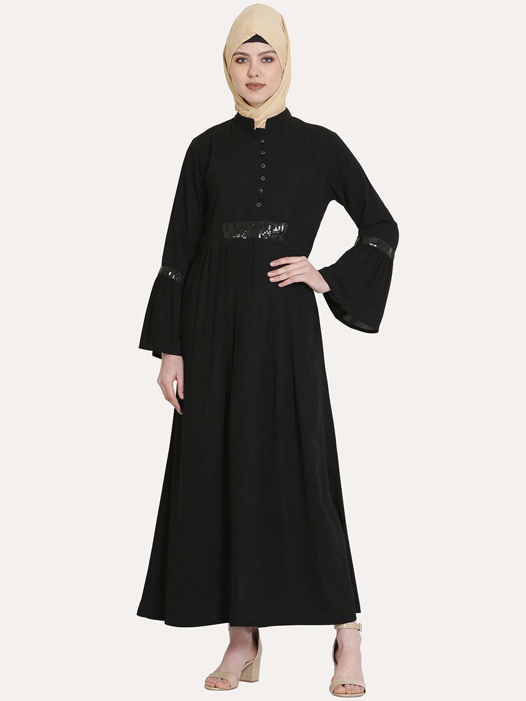 

MOMIN LIBAS Women Black Solid Abaya Burqas