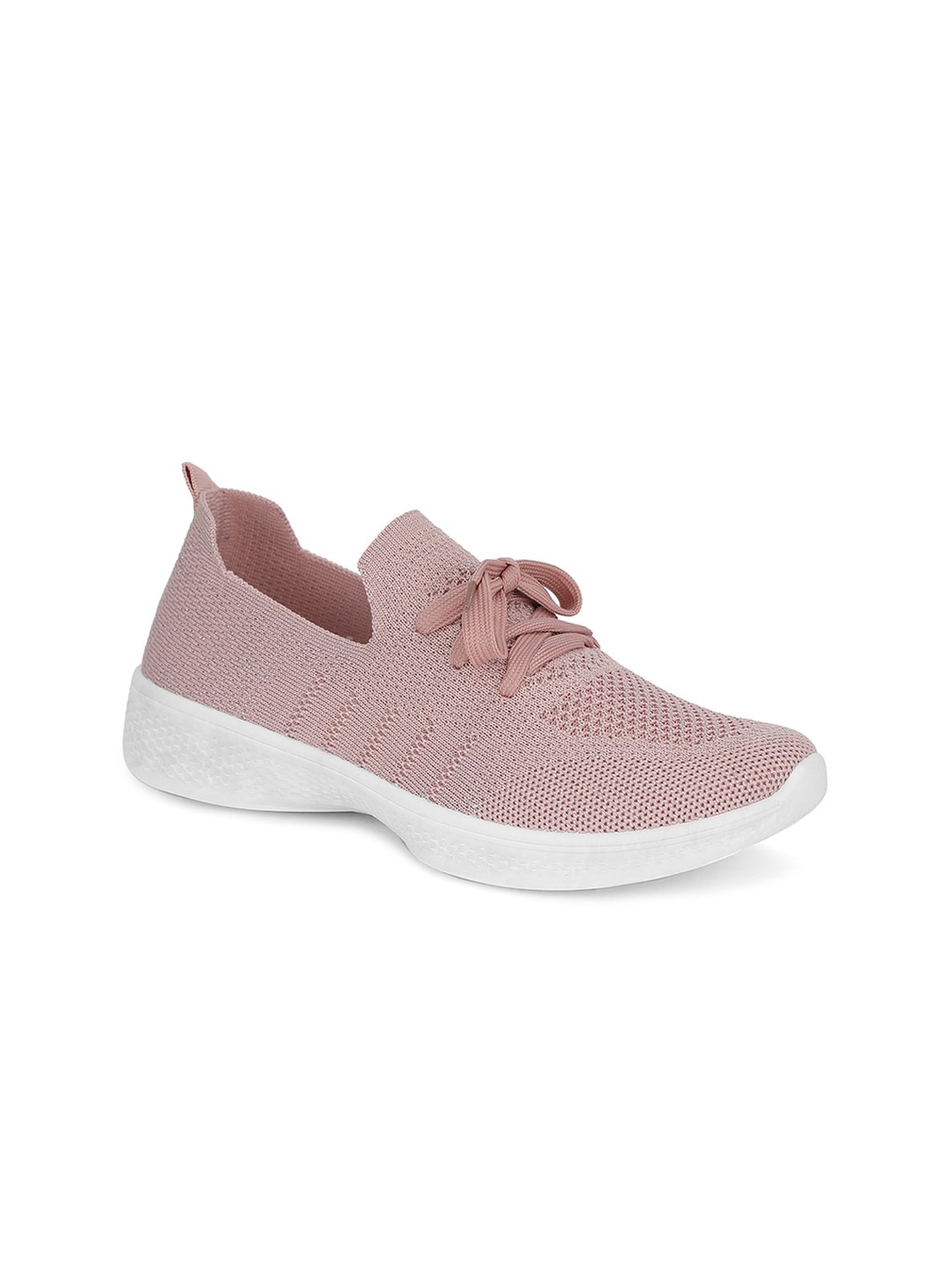 

Khadims Woman Pink Woven Design Slip-On Sneakers