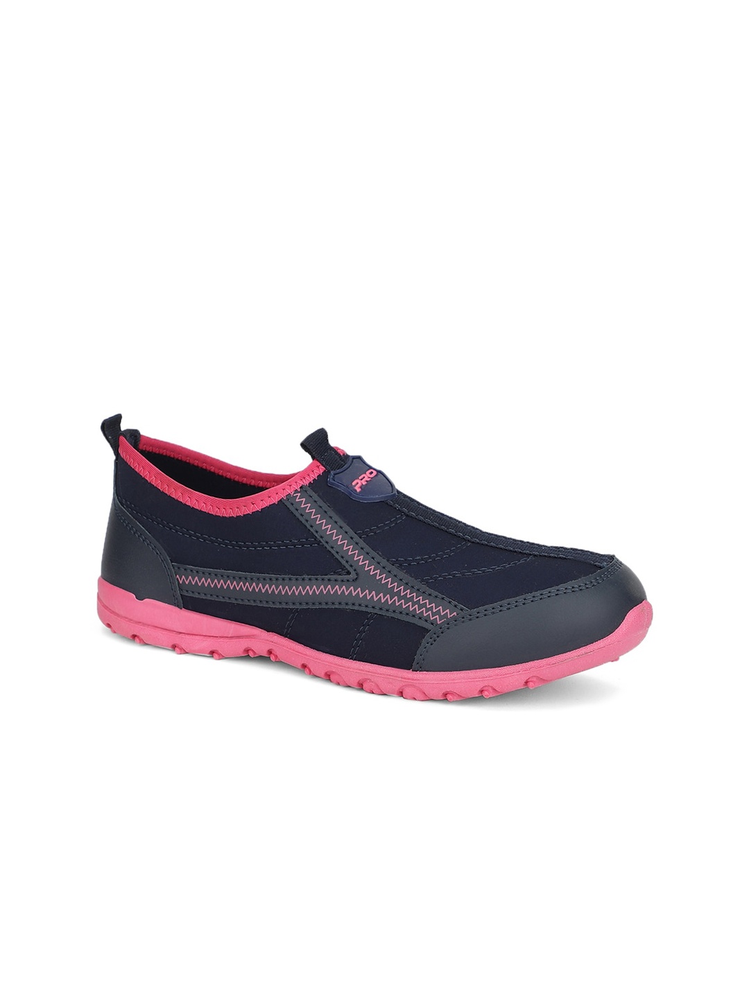 

Khadims Women Navy Blue Textured Slip-On Sneakers