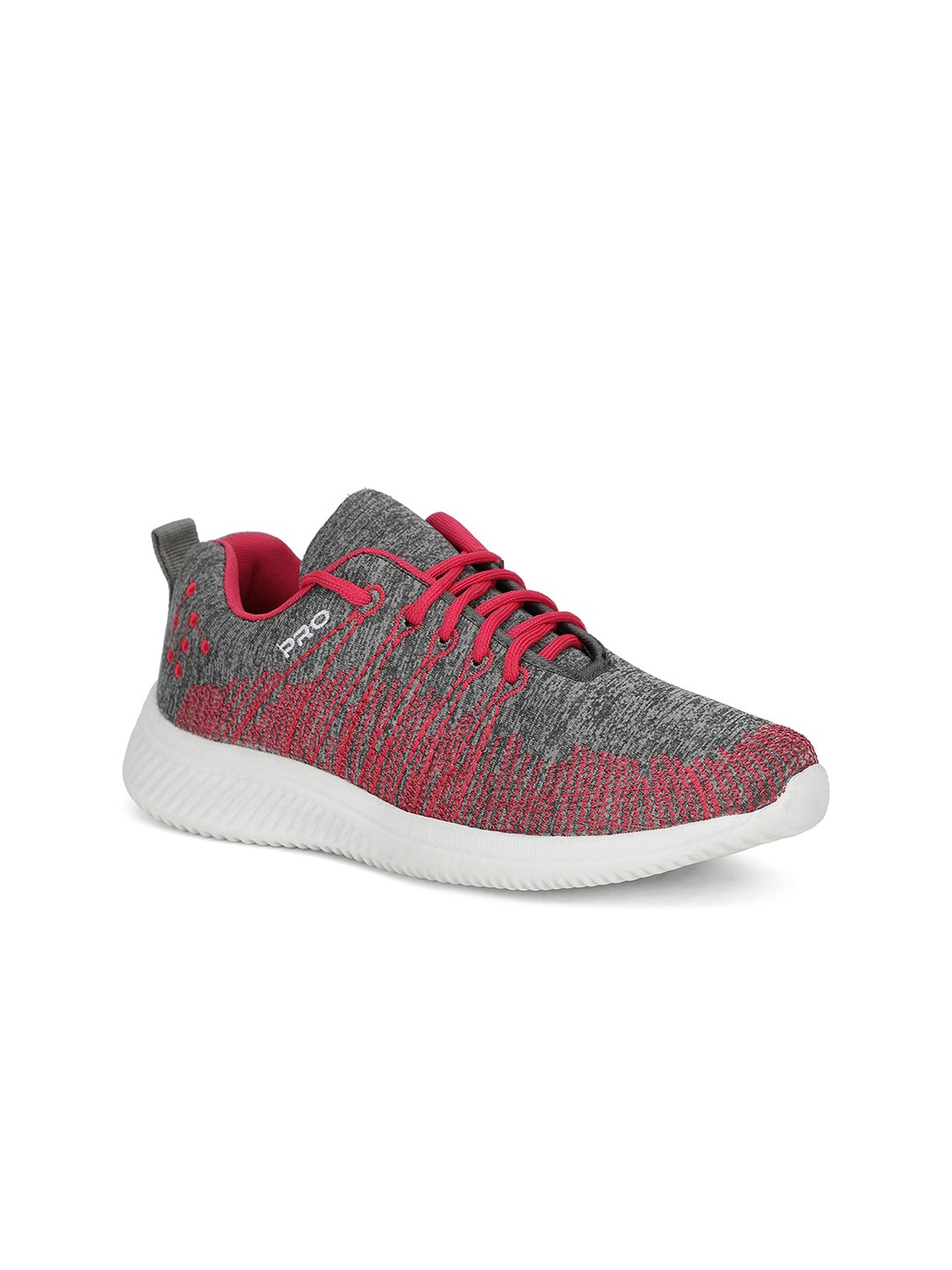 

Khadims Women Pink & Grey Woven Design Sneakers