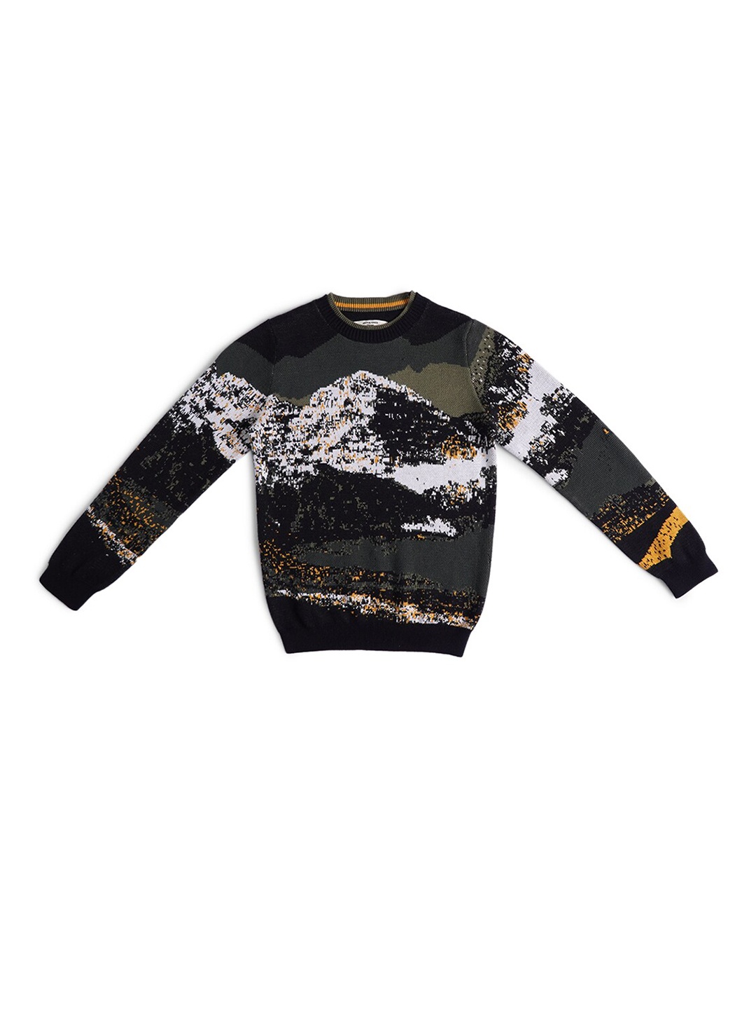 

Jack & Jones Boys Black & White Printed Pullover