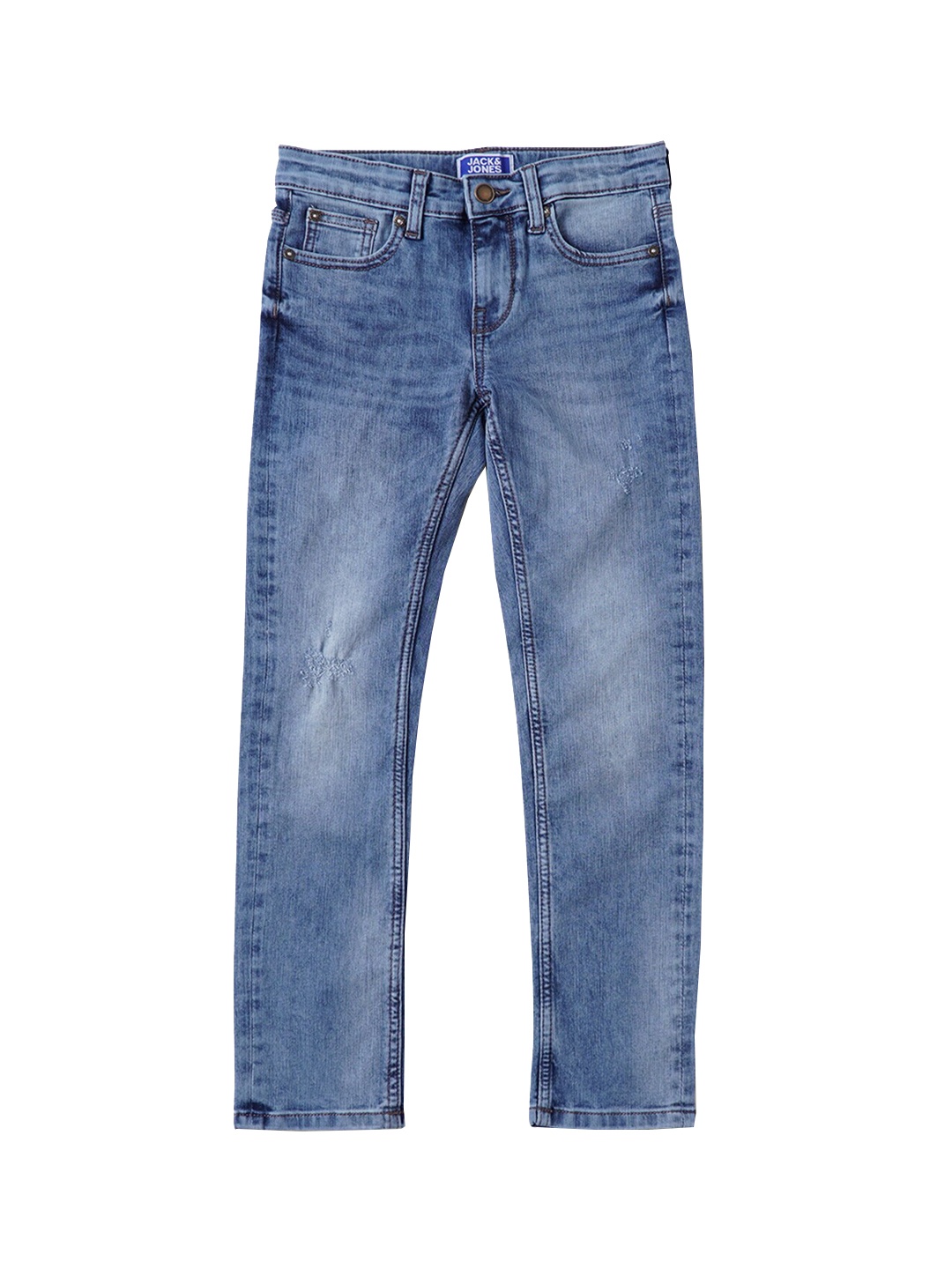 

Jack & Jones Boys Blue Low Distress Heavy Fade Jeans