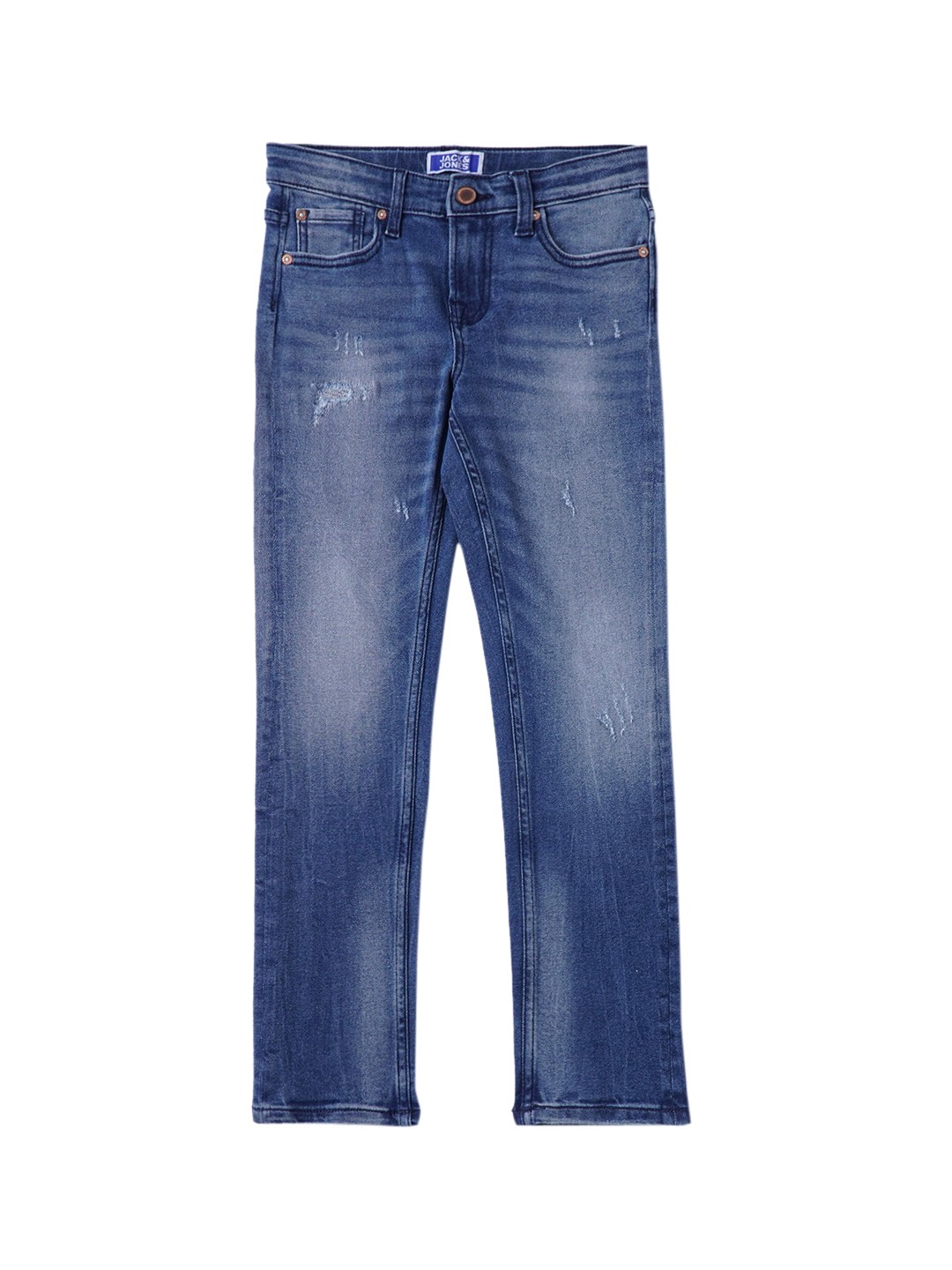 

Jack & Jones Boys Blue Cotton Heavy Fade Jeans