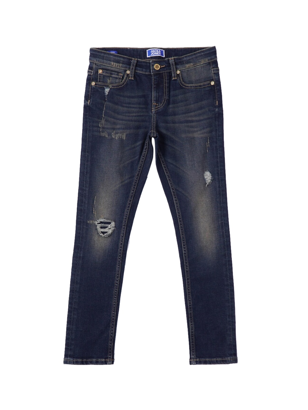 

Jack & Jones Boys Blue Mildly Distressed Light Fade Jeans
