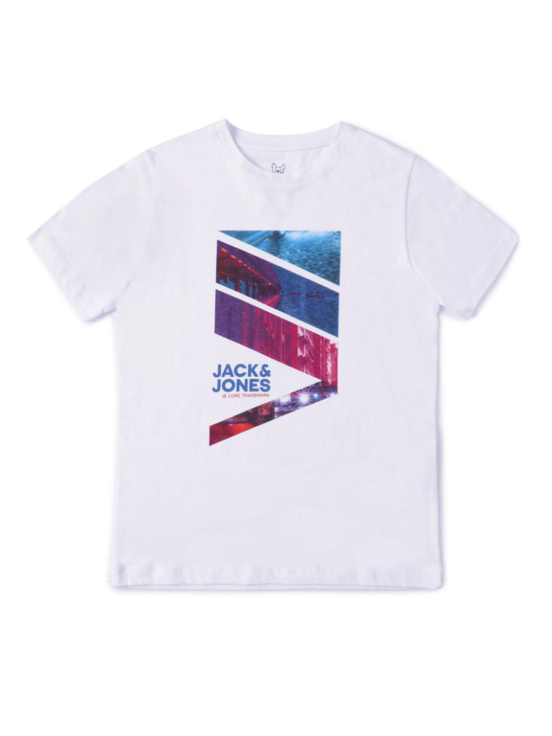 

Jack & Jones Boys White Printed Cotton T-shirt