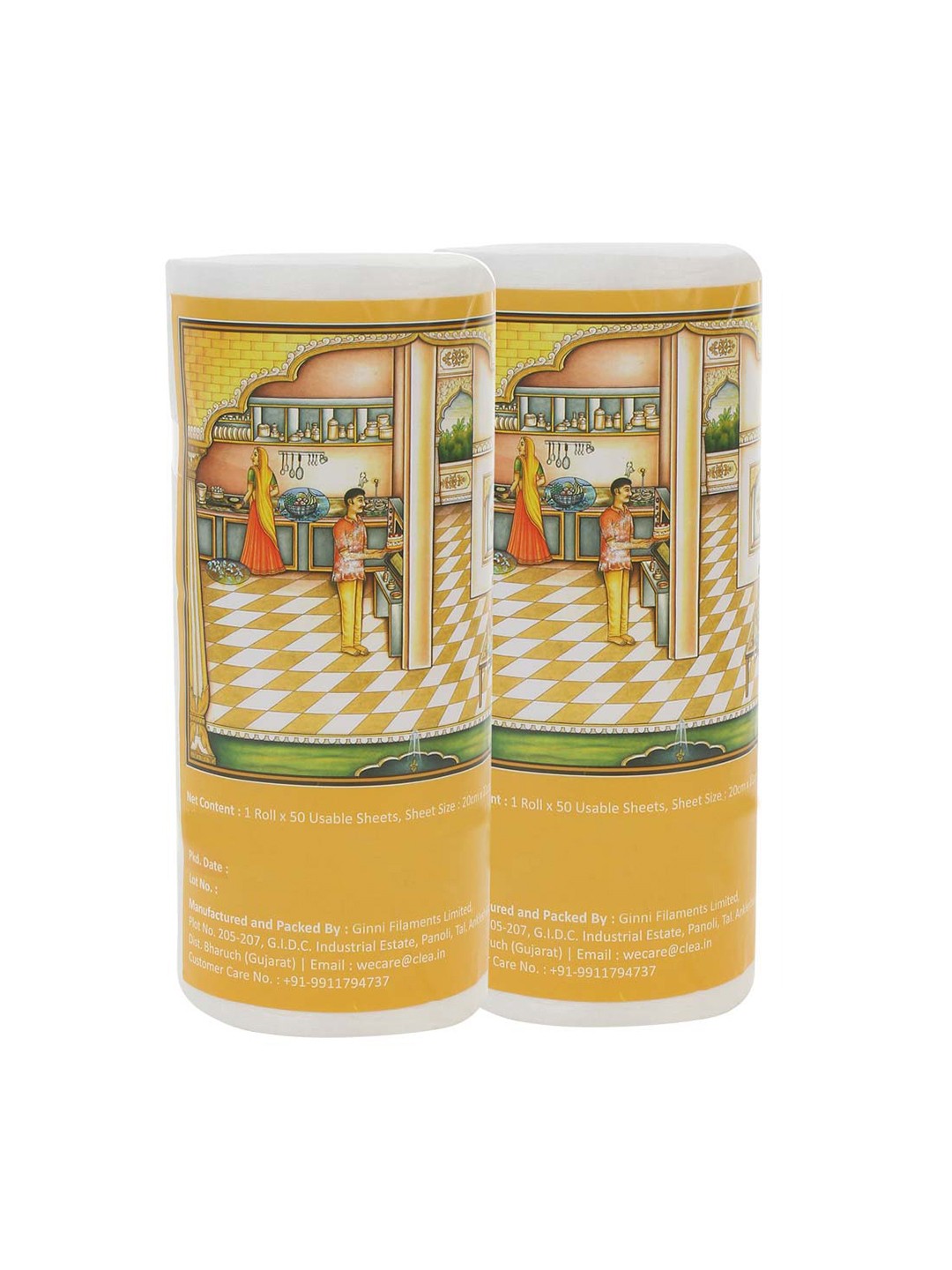 

Superwipe Pack of 2 Reusable & Washable Multi-Purpose Tissue Rolls, White