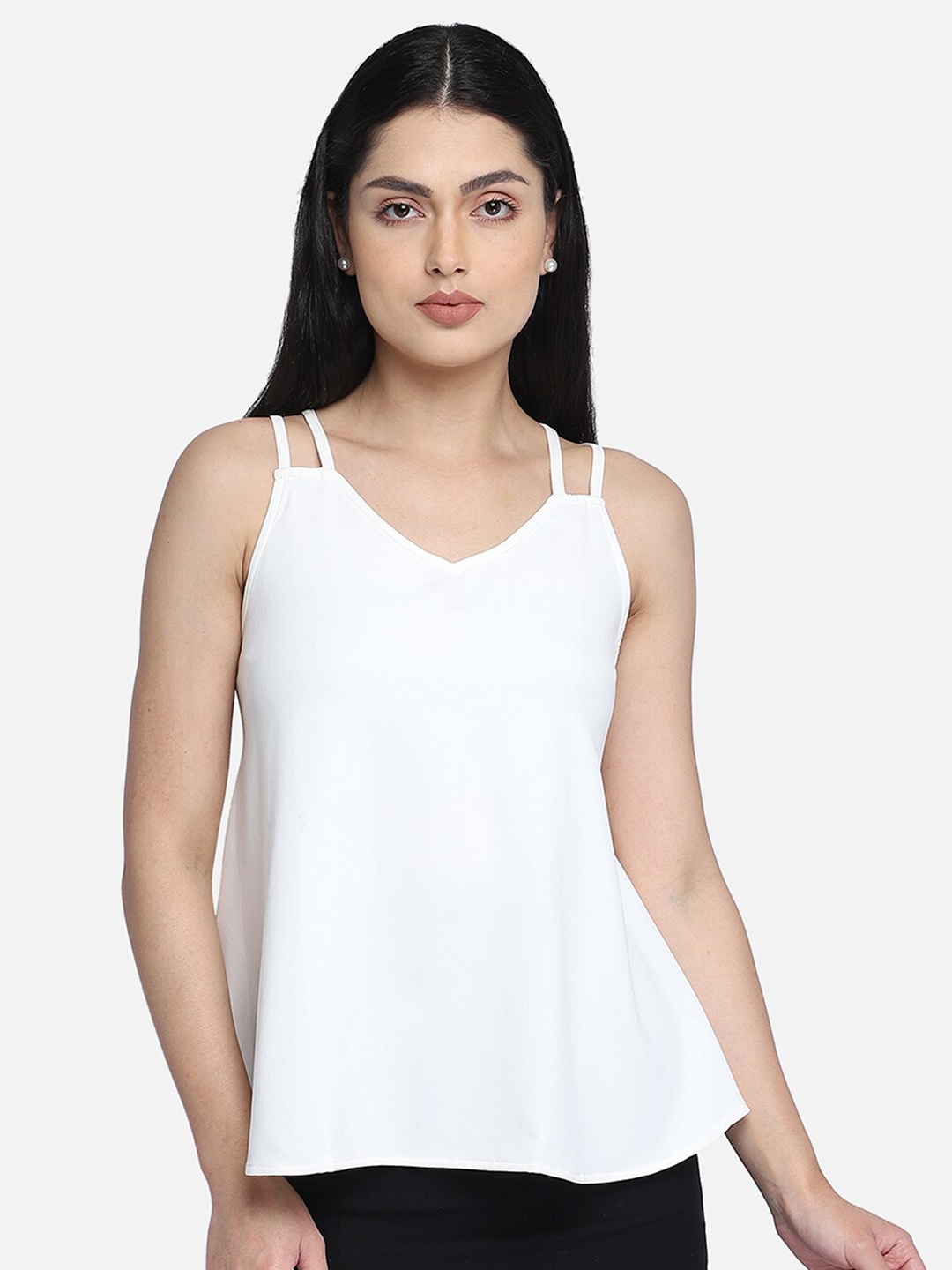 

Smarty Pants White Pure Cotton Camisole Top