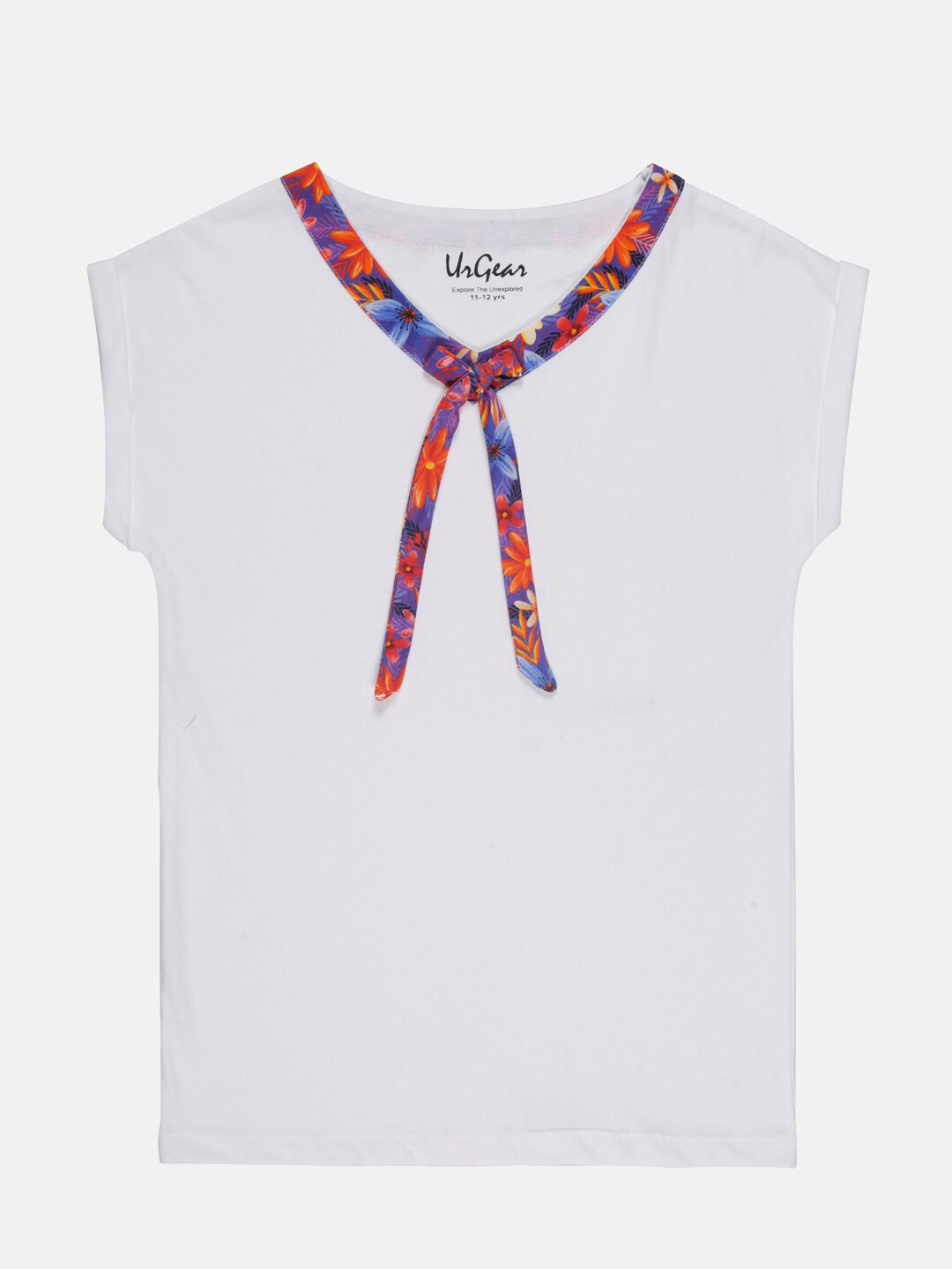 

UrGear Girls White Extended Sleeves Regular Top
