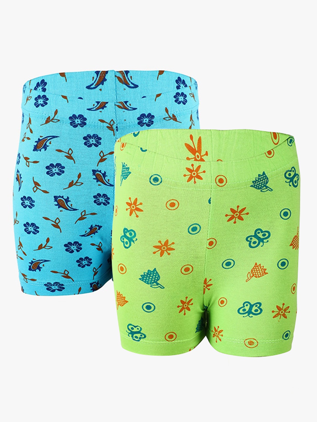 

SAVAGE Girls Multicoloured Pack Of 2 Printed Shorts, Multi
