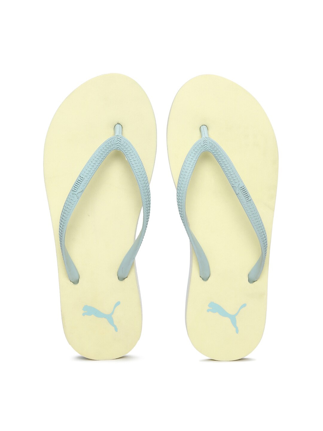 

Puma Yellow & Grey Colourblocked Flip Flops