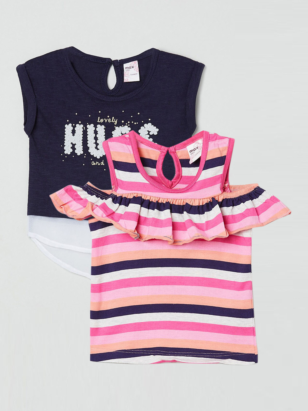 

max Pack of 2 Girls Printed Top, Multi