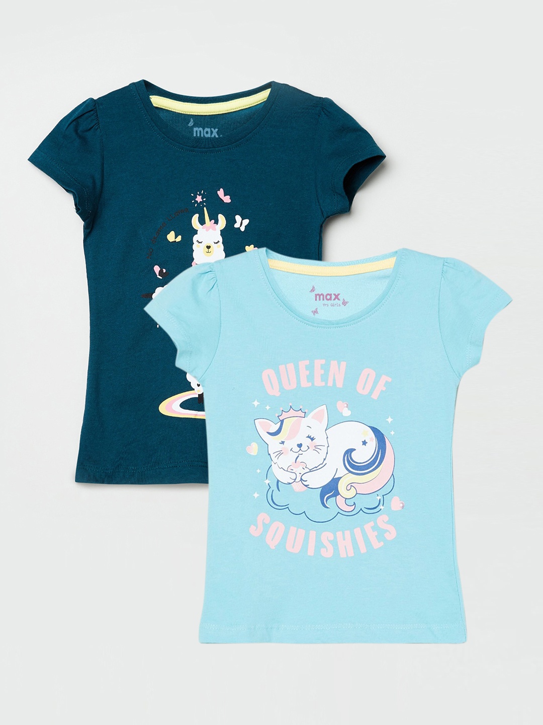 

max Girls Pack Of 2 Tops, Blue