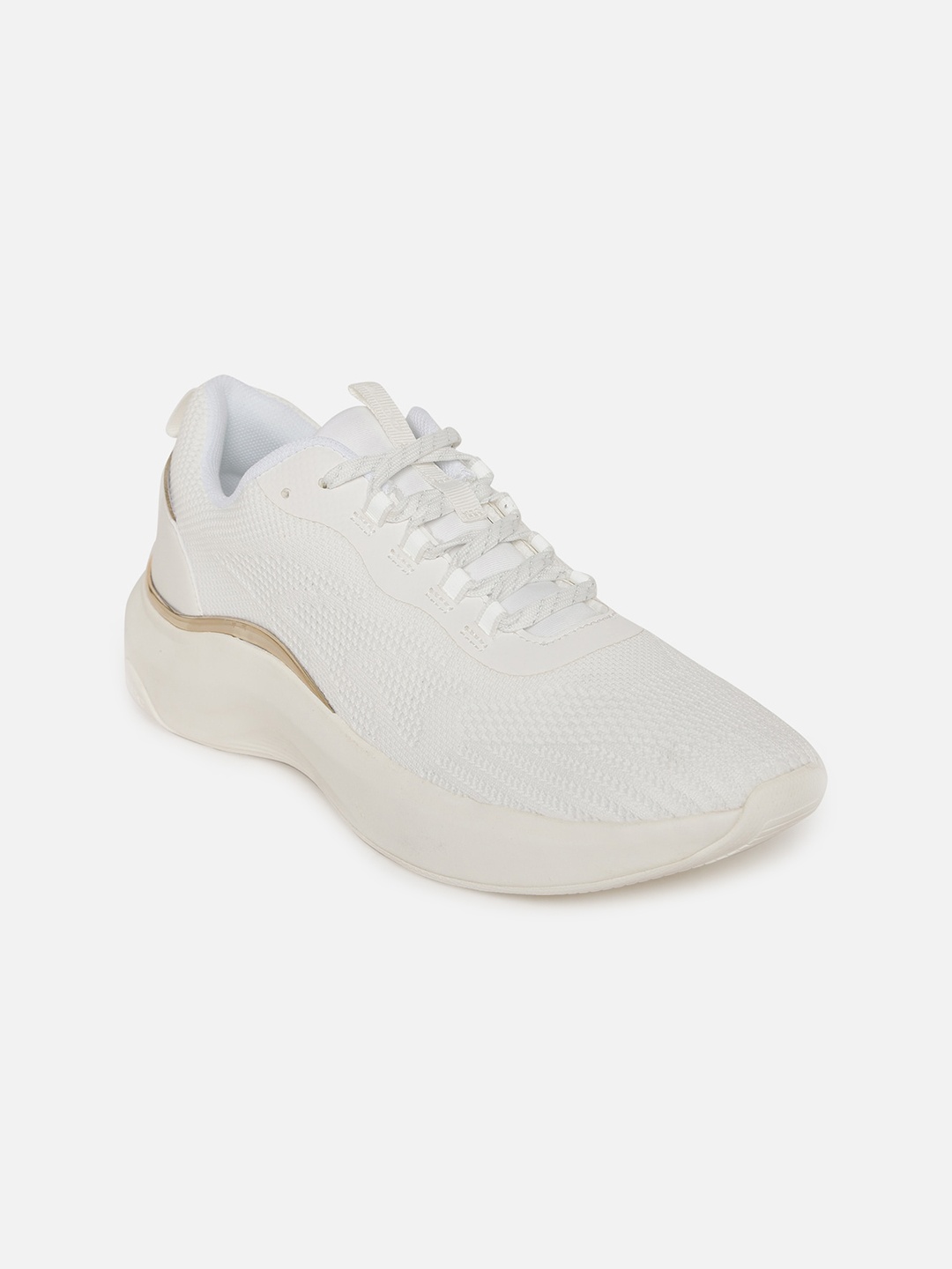 

ALDO Women White Woven Design Sneakers