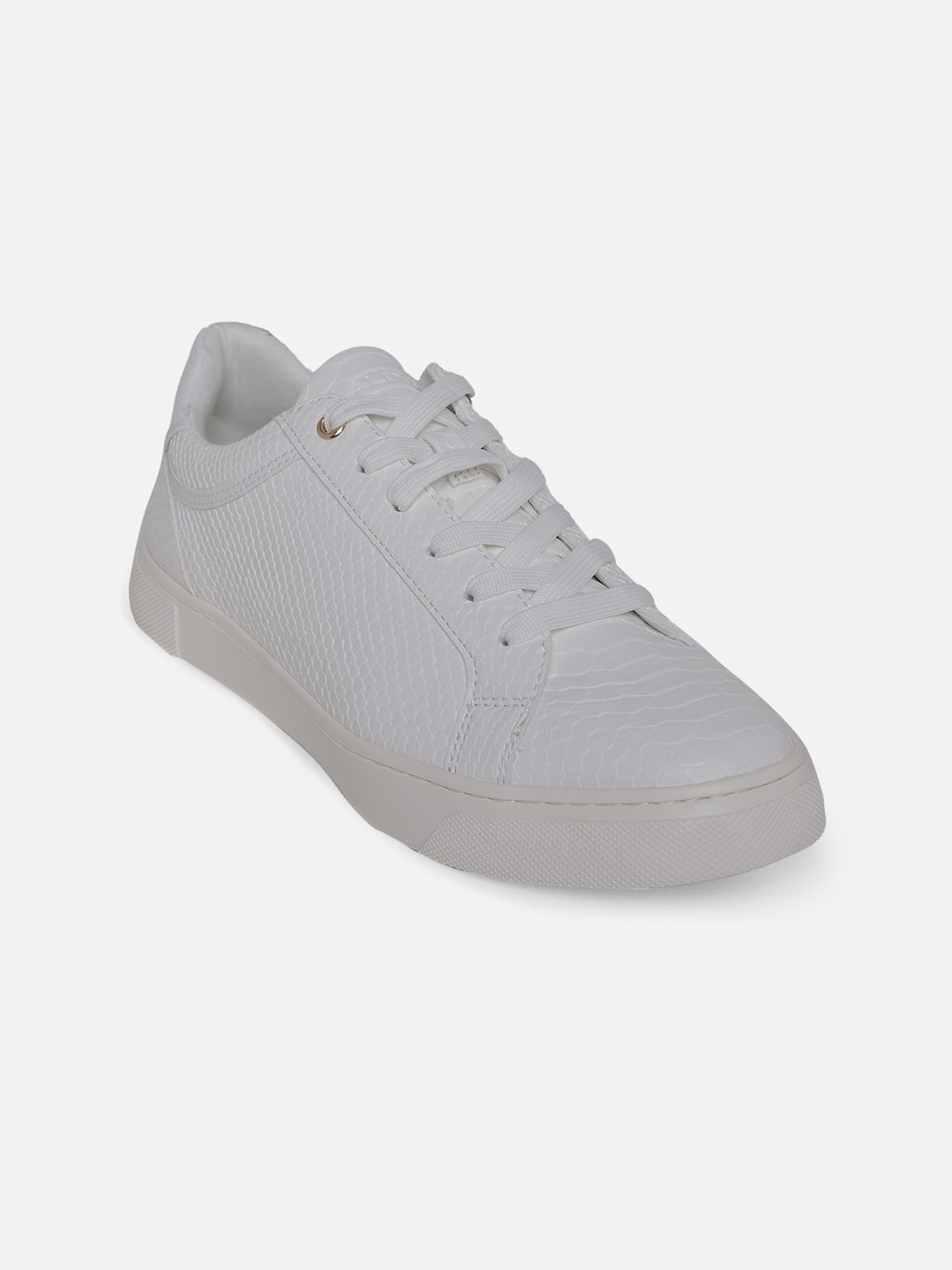 

ALDO Women White Textured Sneakers