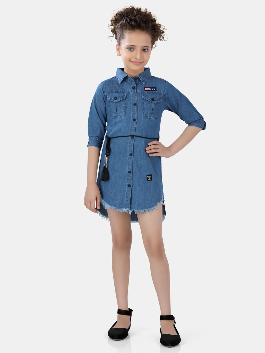 

POPLINS Blue Denim Shirt Dress