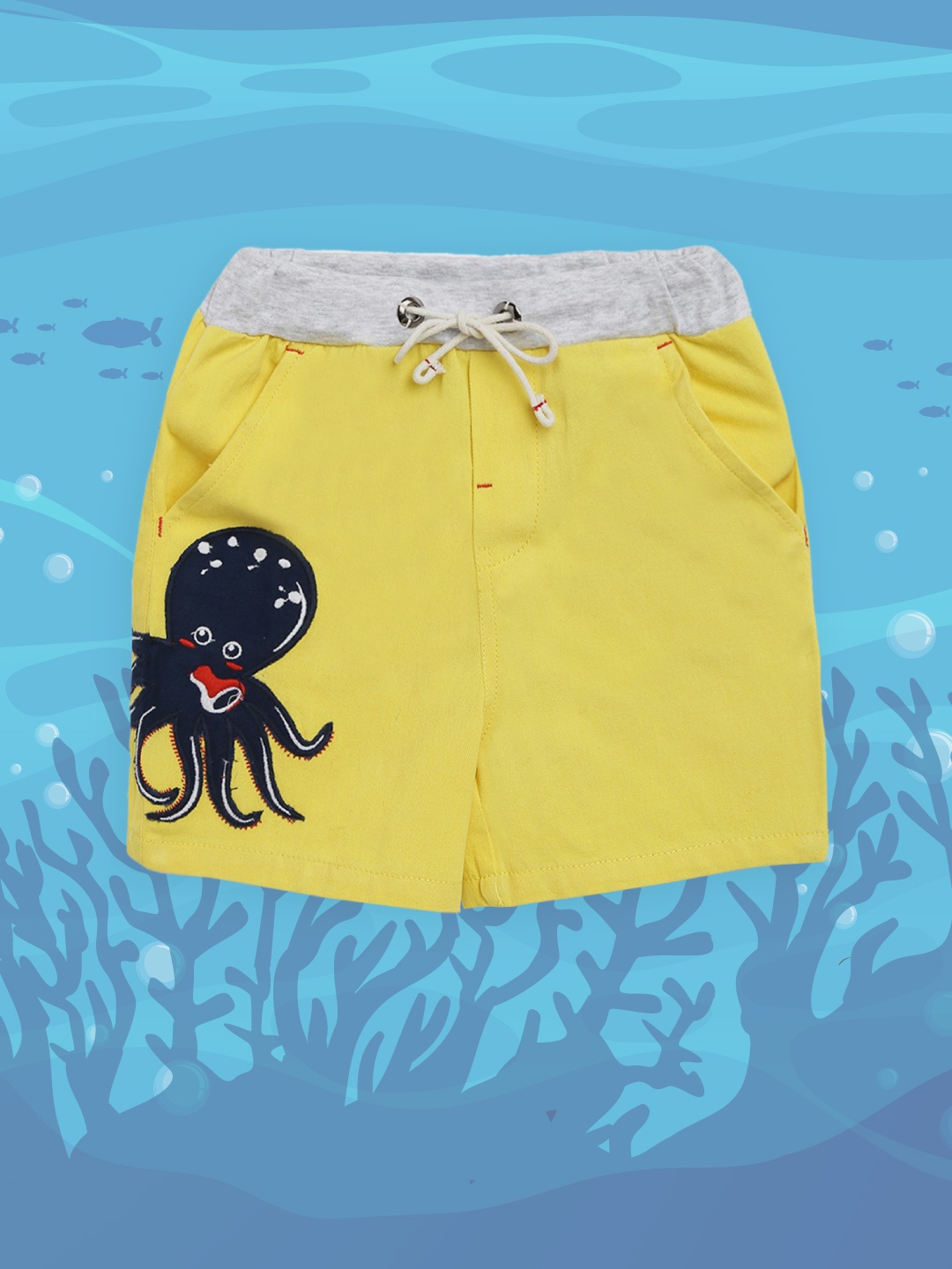 

Nauti Nati Boys Yellow Printed Shorts