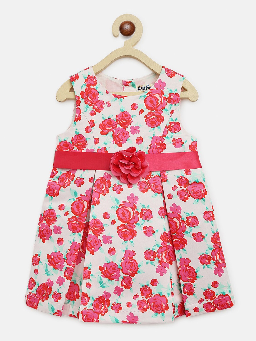 

Nauti Nati Multicoloured Pure Cotton Floral Dress, Multi