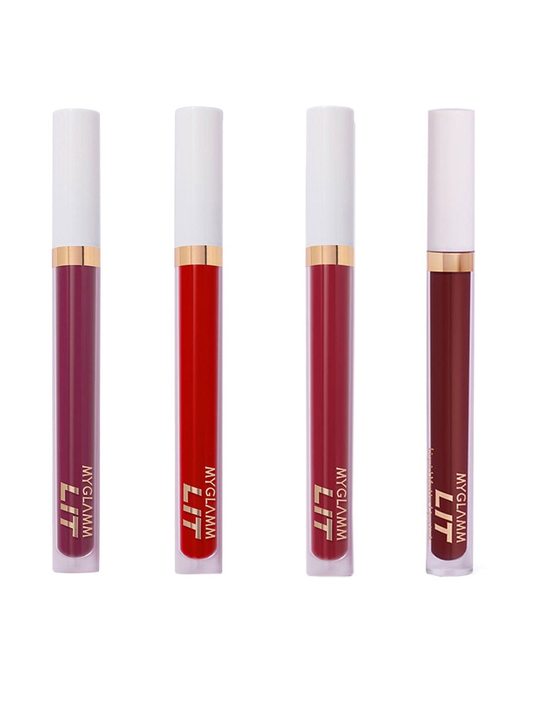 

MyGlamm Women Pack of 4 Matte Lipstick, Purple