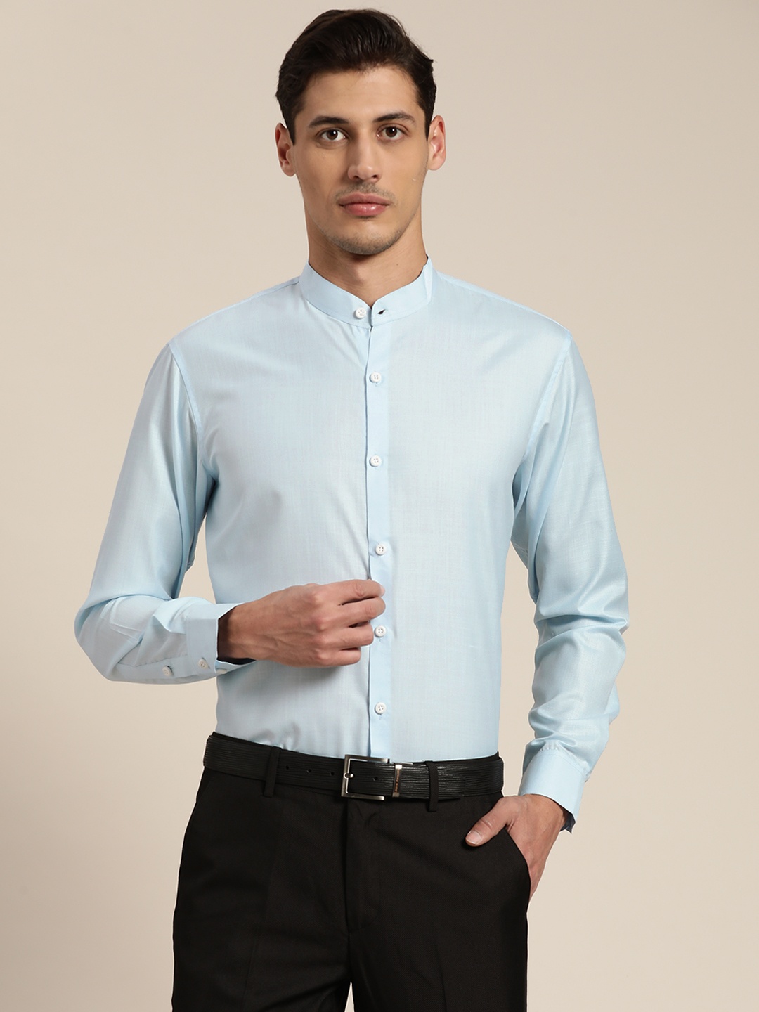 

SOJANYA Men Blue Classic Regular Fit Cotton Formal Shirt