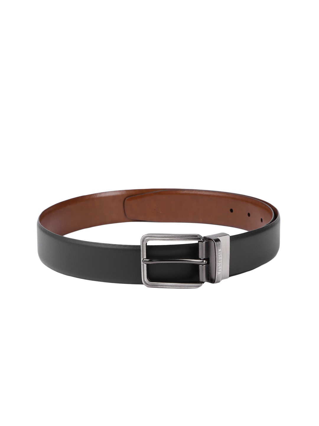 

Van Heusen Men Black & Brown Solid Reversible Leather Belt