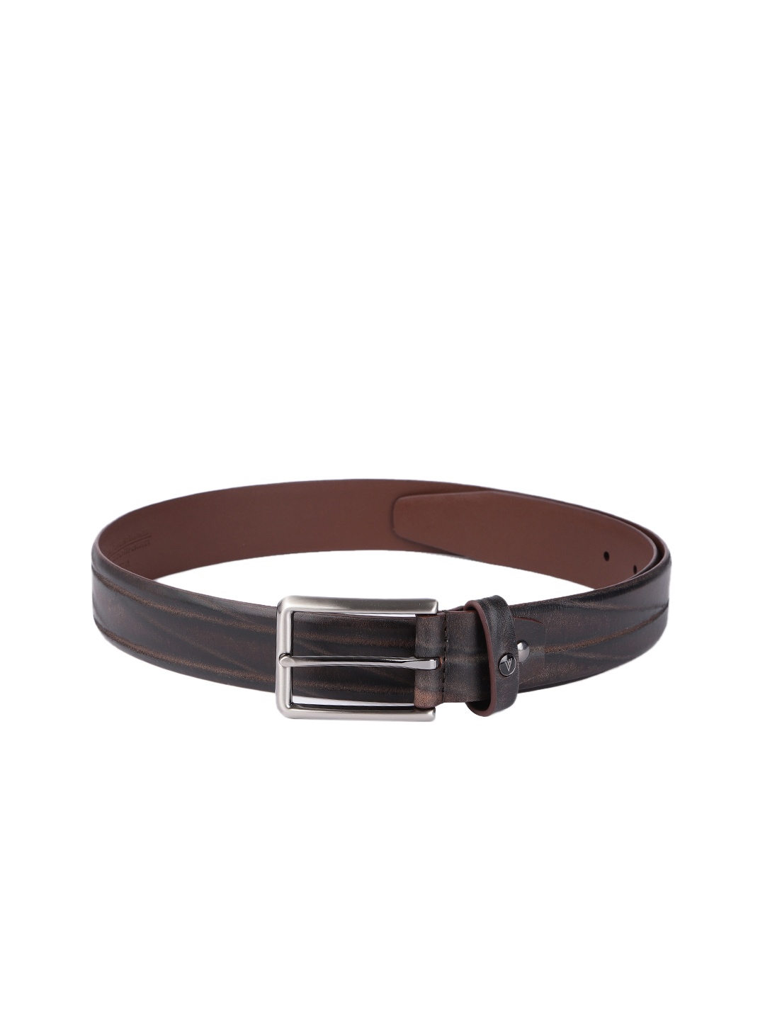 

Van Heusen Men Brown Textured Leather Belt