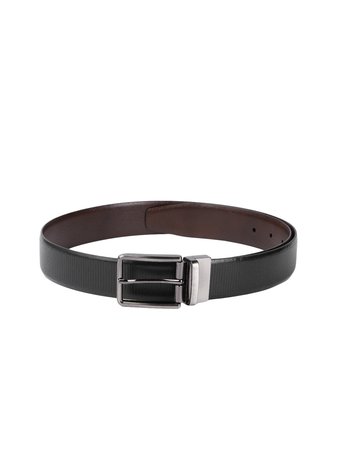 

Van Heusen Men Black & Brown Textured Leather Belt
