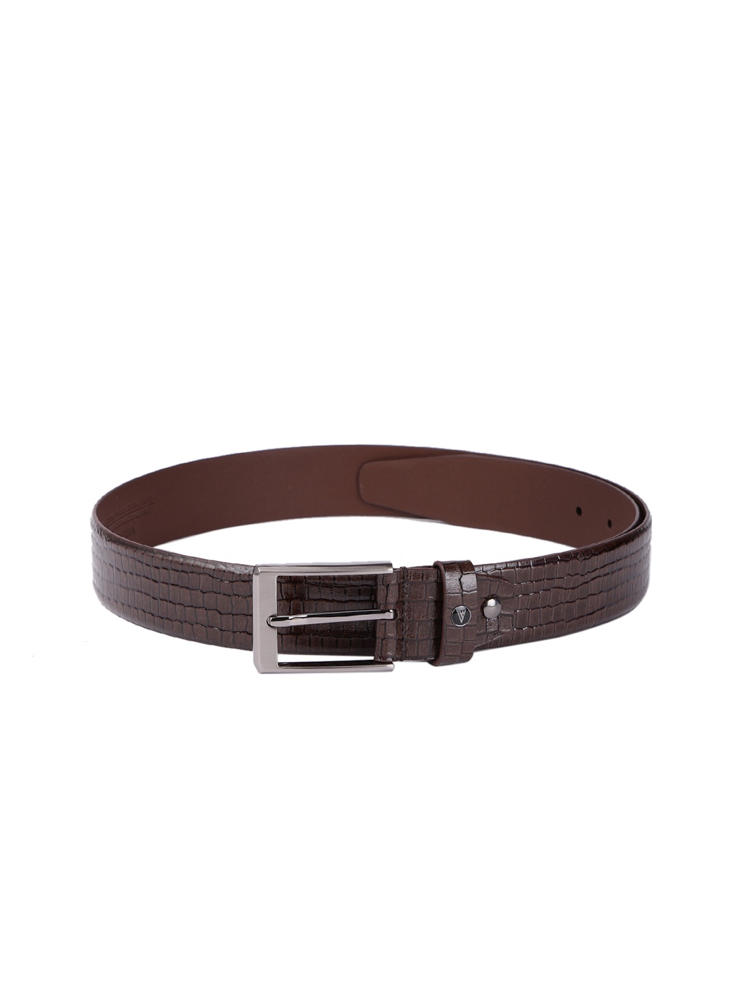 

Van Heusen Men Brown Textured Leather Belt