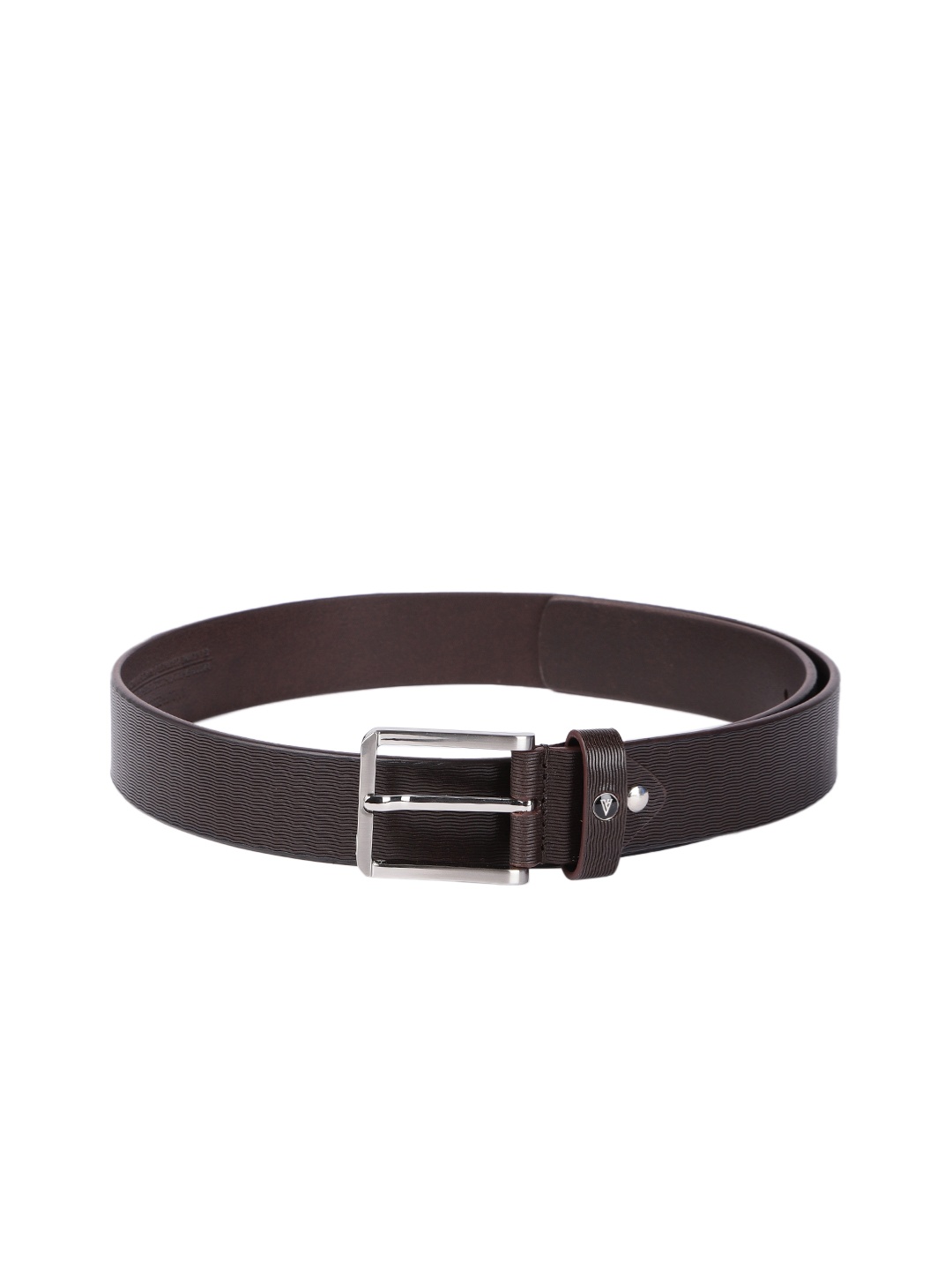 

Van Heusen Men Brown Textured Leather Casual Belt