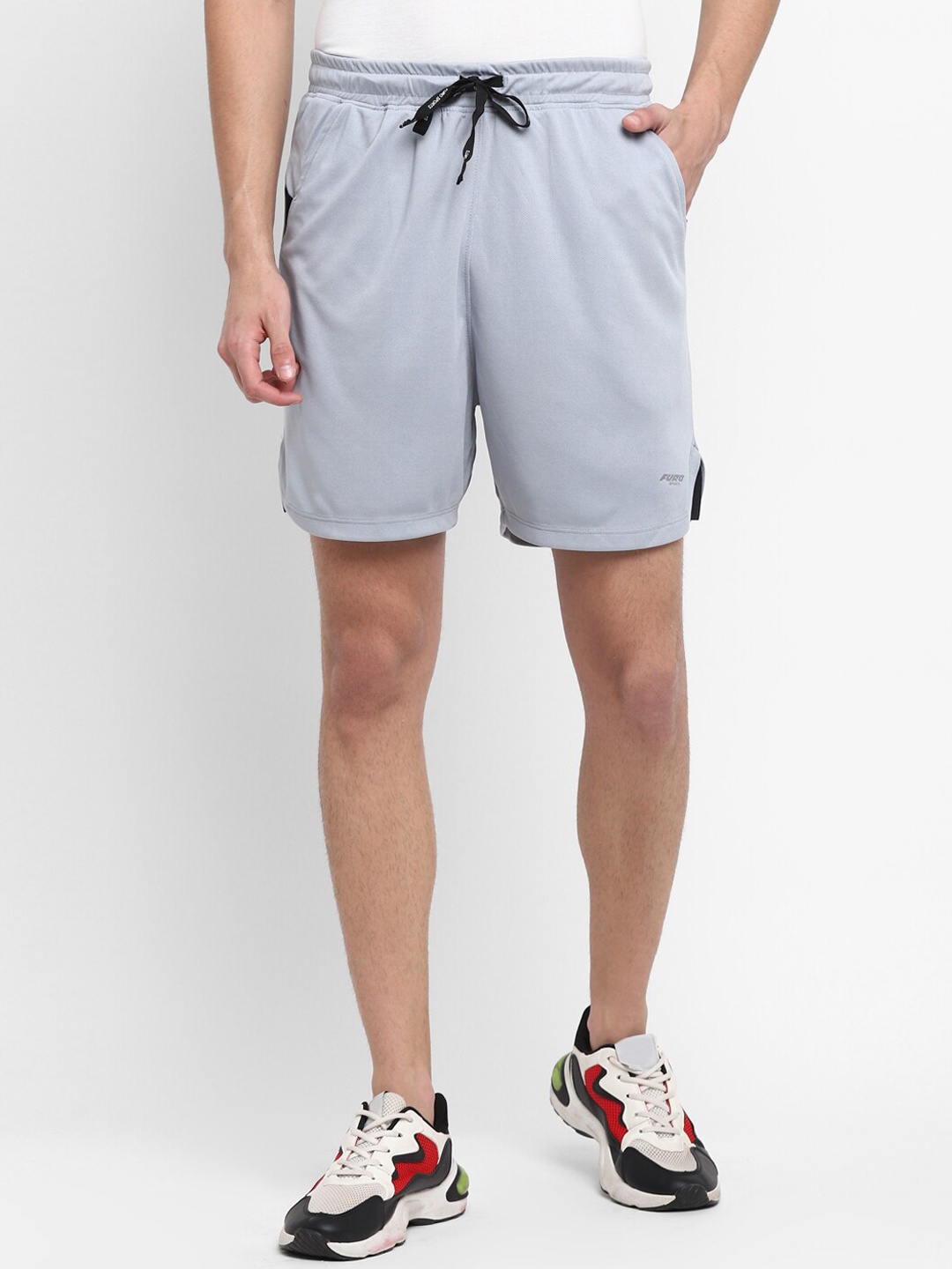 

FURO by Red Chief Men Grey Cotton Sports Shorts