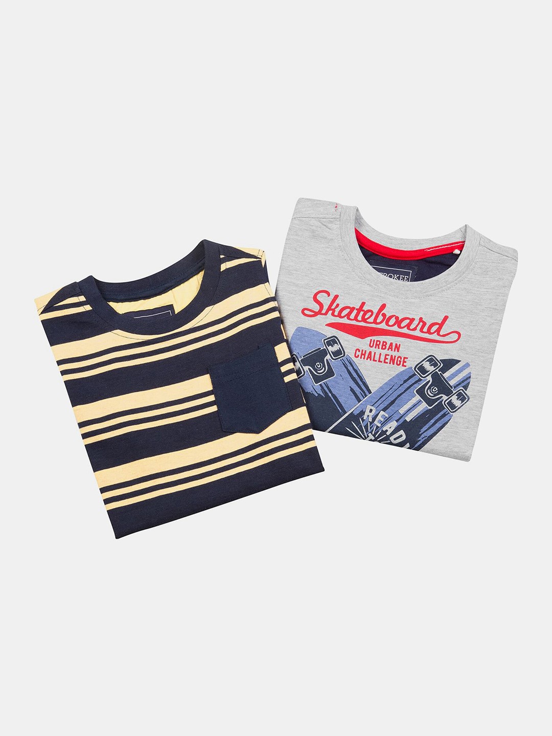 

Cherokee Boys Set of 2 Pure Cotton T-shirt, Grey