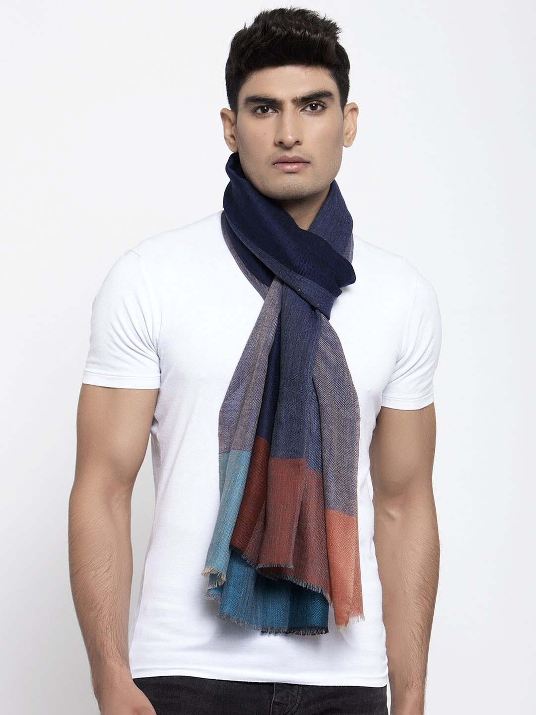 

Calvadoss Men Multicoloured Woven Design Stole, Multi