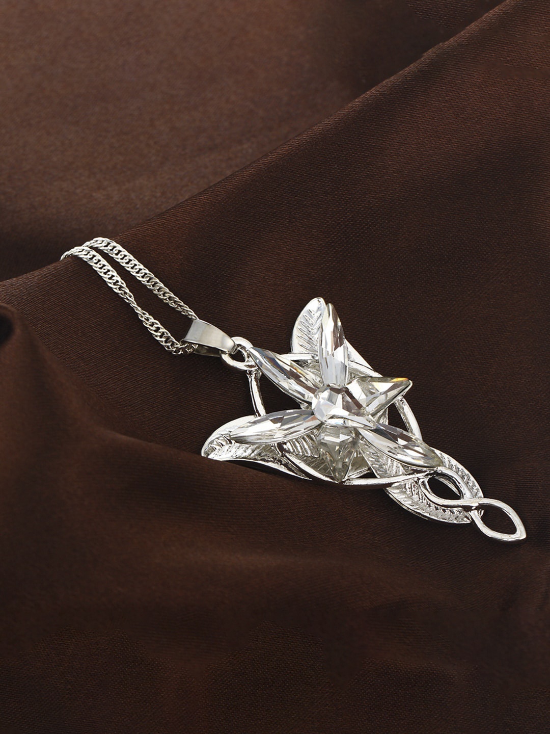 

Yellow Chimes Silver-Plated Arwen's Evenstar Pendant With Chain