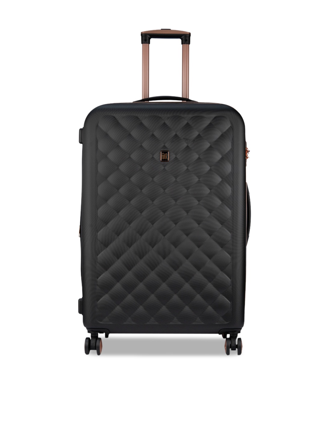 

IT luggage Black Solid Hard-Sided Medium Trolley Suitcases