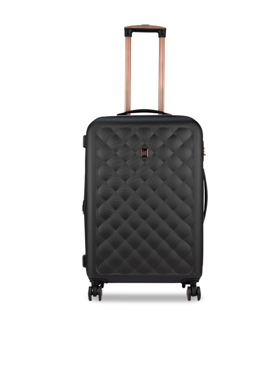 

IT luggage Black Solid Hard-Sided Trolley Suitcase