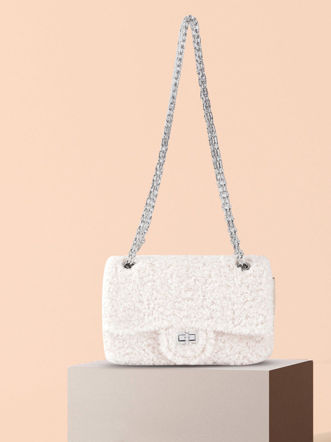 

Lino Perros Off White Faux Fur Shoulder Bag