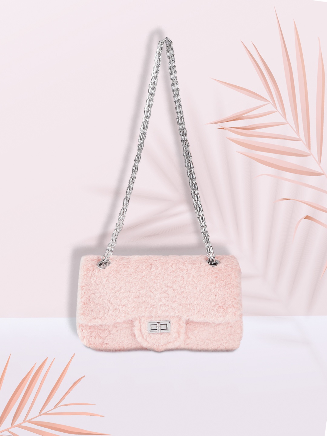 

Lino Perros Pink Faux Fur Shoulder Bag