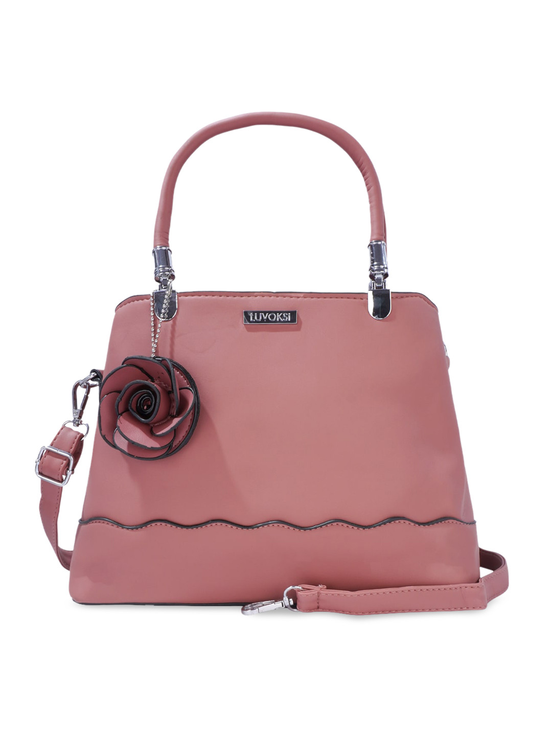 

Luvoksi Pink PU Structured Handheld Bag